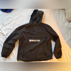 Black Defected Records Hooded Anorak Medium